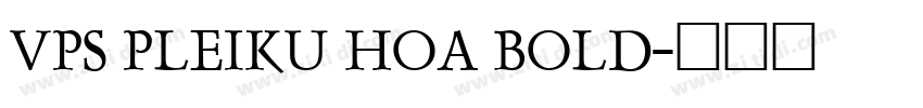 VPS Pleiku Hoa Bold字体转换